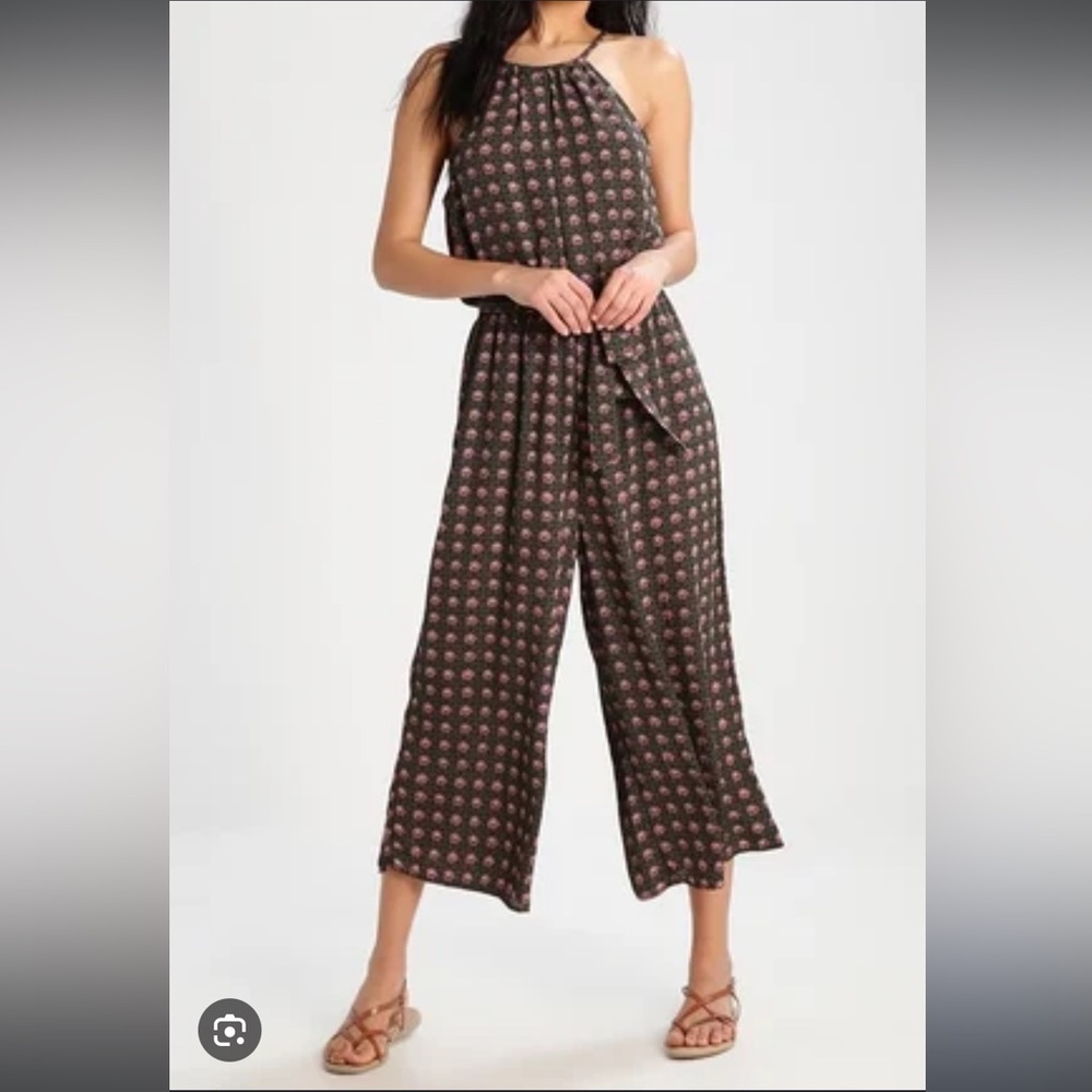 Pepe Jeans Green and Pink Patterned Jumpsuit